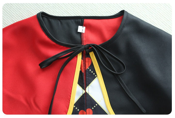 Queen of Hearts Red Cape Cloak
