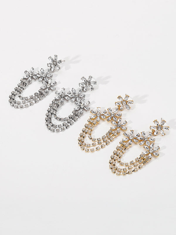 Geometric Tasseled Drop Earrings