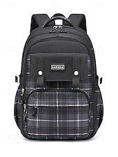Girls Plaid Backpack for School