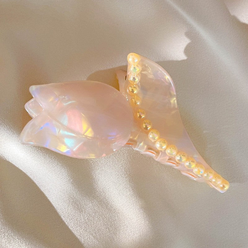 Rose Shaped Acetate Hair Claw Clip