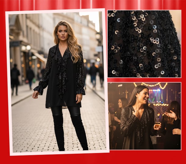 GlimmerVibe Command the Room in Shimmering Elegance + 50% OFF