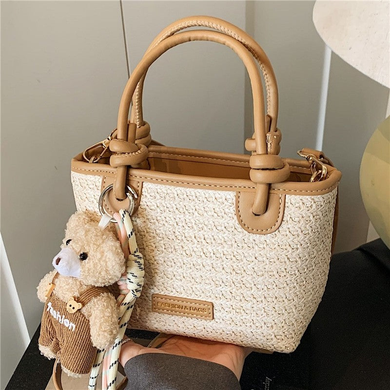 Fashion PU Crossbody Bag With Pendant