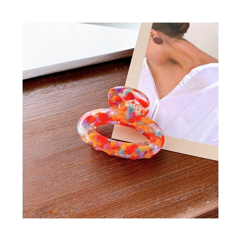 Hollowed Out Oval Hair Claw Clip