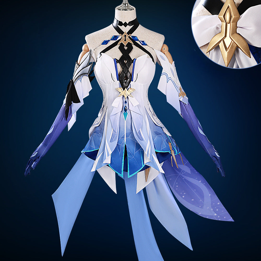 Genshin Impact Skirk Cosplay Costume-New Silk Kirk Clothing + Accessories-S-Free Shipping Leatheretro