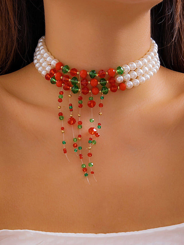 Geometric Tasseled Necklaces Accessories