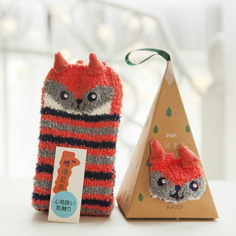 The Civet Cat Fox Panda Sheep Dog Striped Socks Mid-Calf Socks