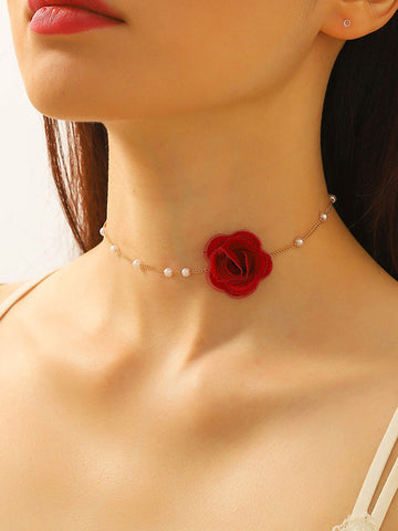 Three-Dimensional Flower Necklaces Accessories