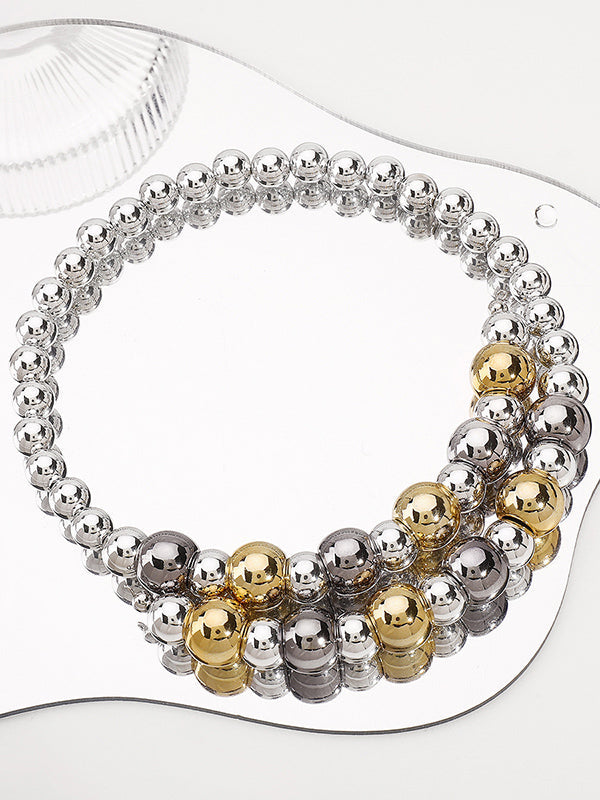 Contrast Color Geometric Necklaces Accessories