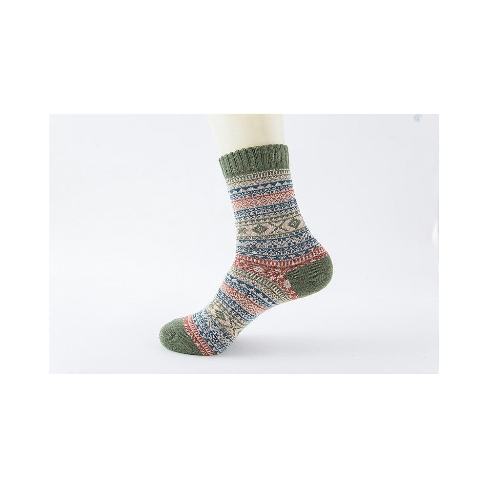 Retro Ethnic Style Thick Warm Wool Socks