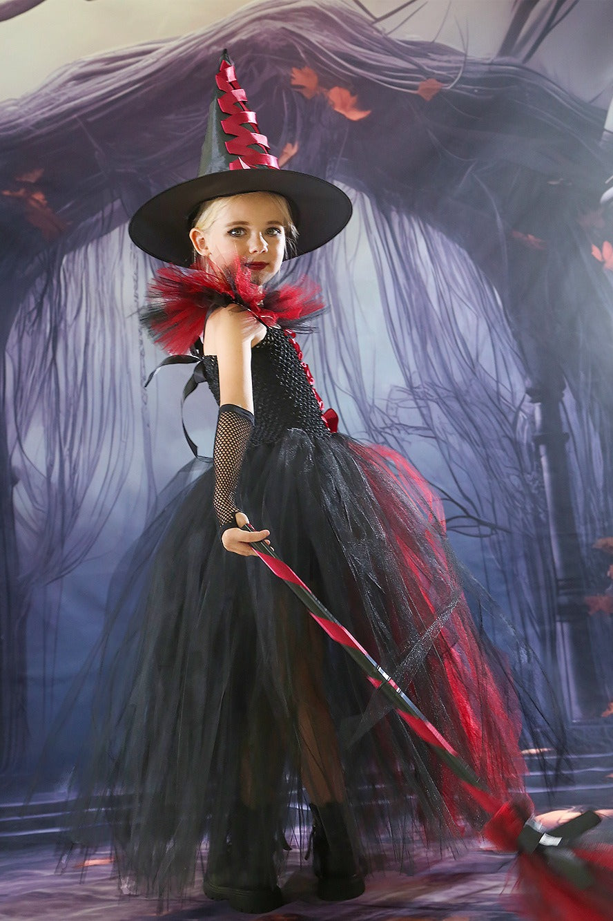 Tulle Witch Dress Kid Halloween Costume