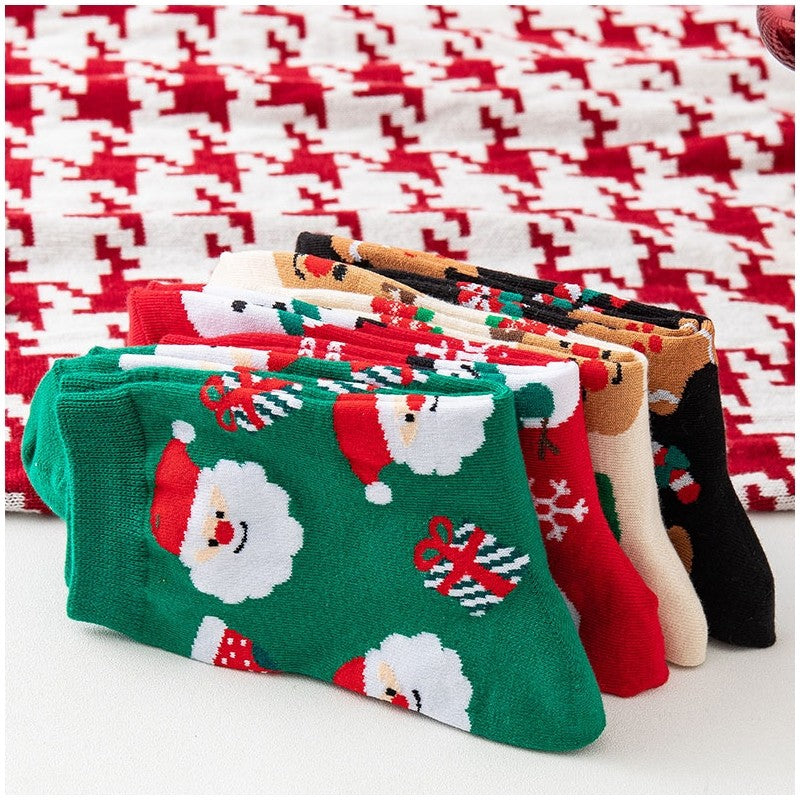 Christmas Lovely Cartoon Mid Calf Socks
