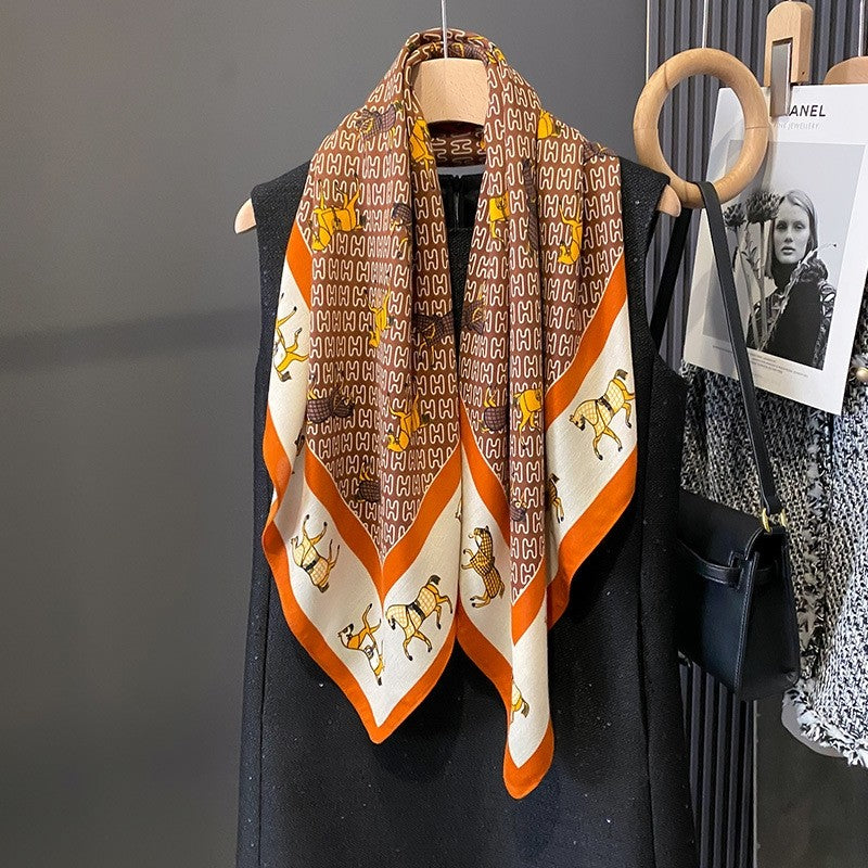 Fashion Square  Print  Scarf