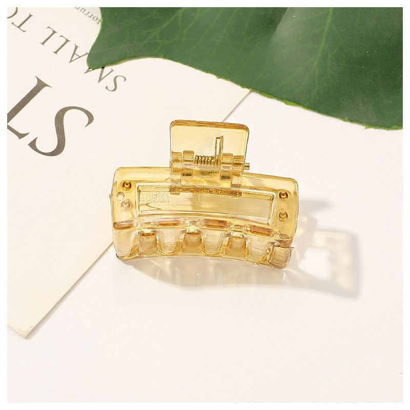 Transparent Macaron Color Rectangle Claw Clip