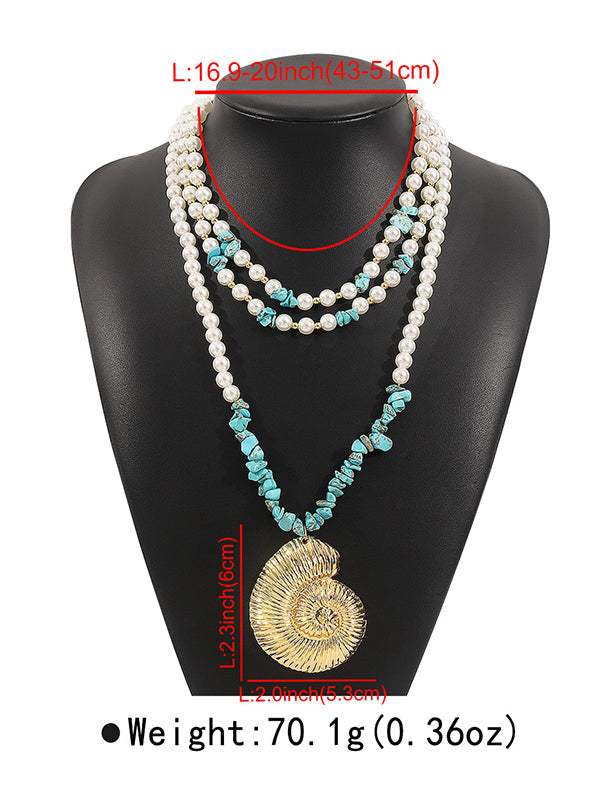 Geometric Layered Necklaces Accessories