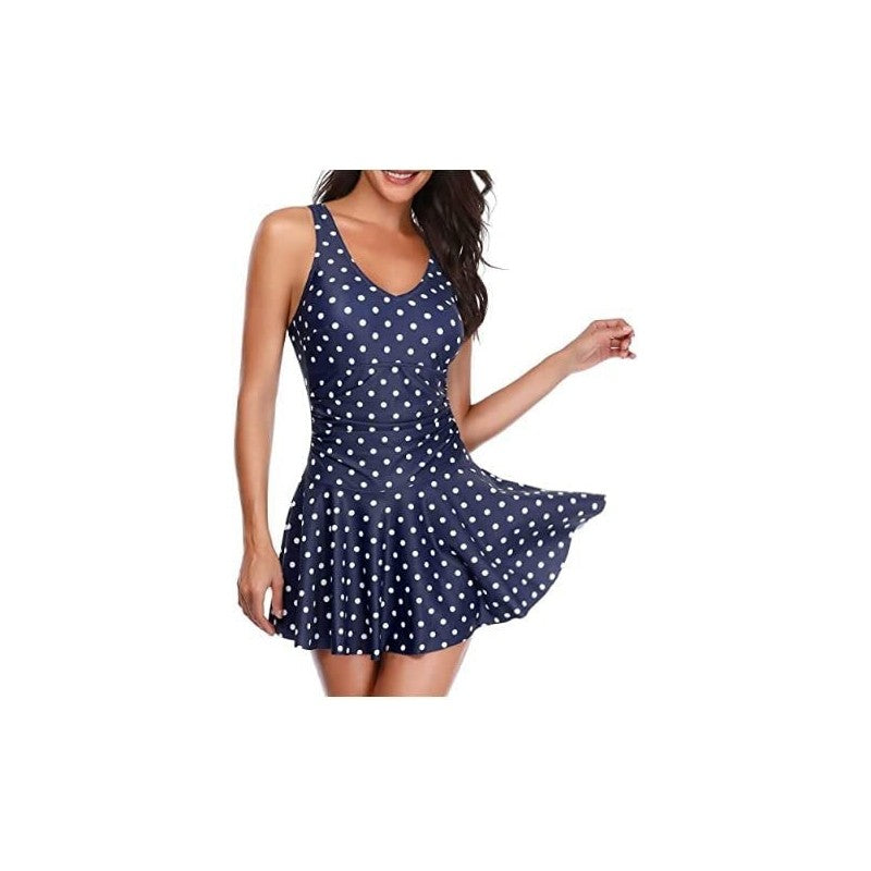 New Women's One-Piece Swimsuit Print Dress Amazon Stock