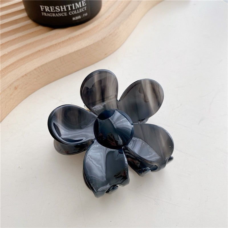 Solid Color Floral Tie-Dye Claw Clip