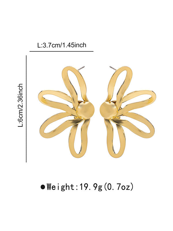 Flower Shape Drop Earrings