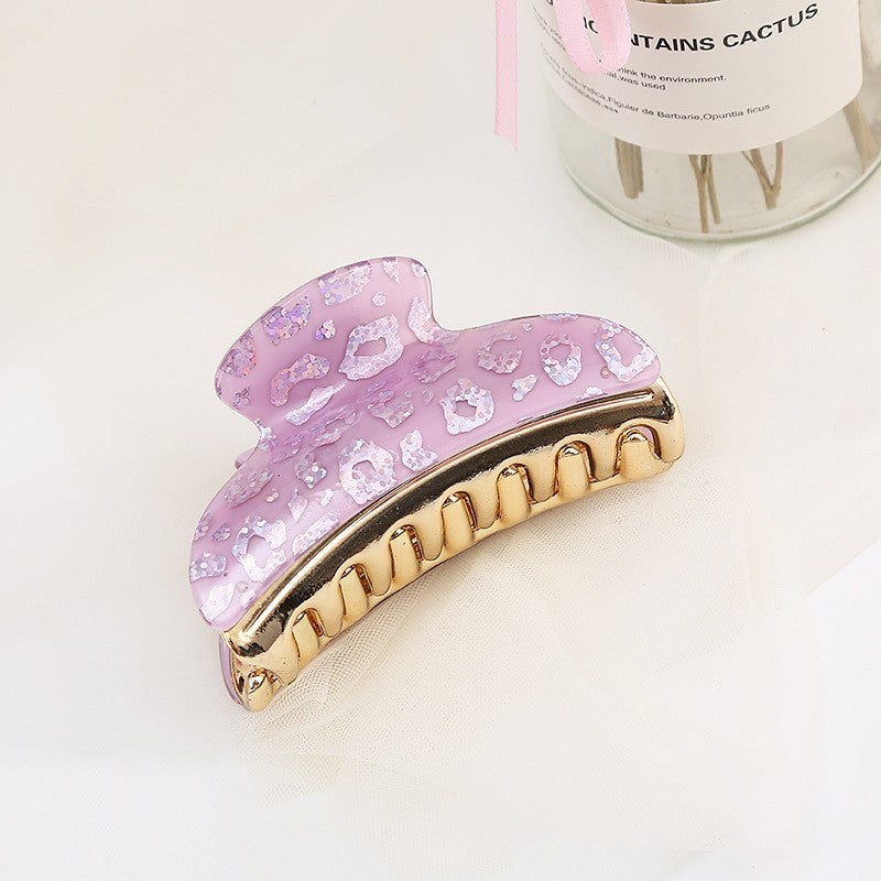 Fashion Acrylic Print Hair Claw Clip