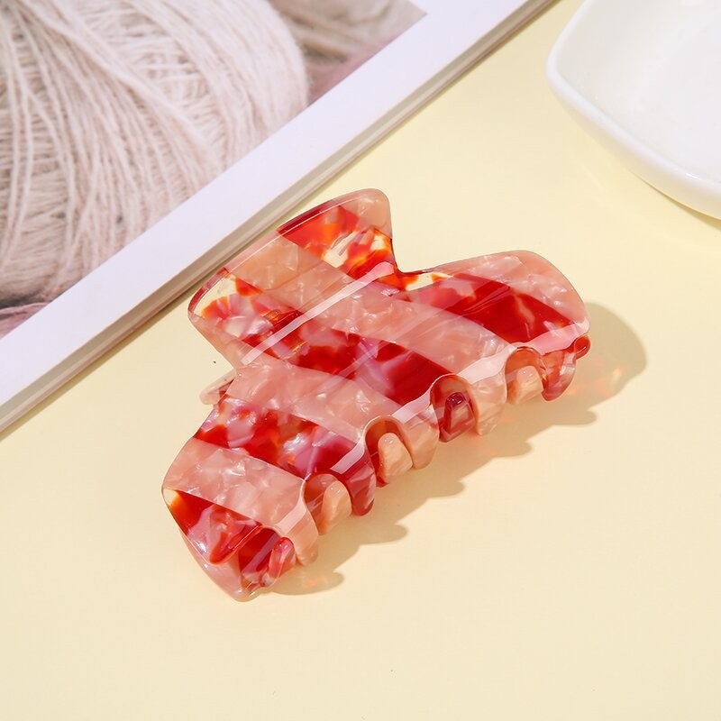 Stripes Marbled Hair Claw Clip
