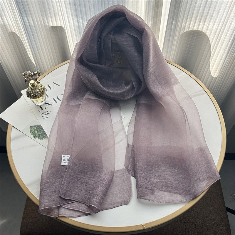 Fashion Plaid Scarf With Gold Trim