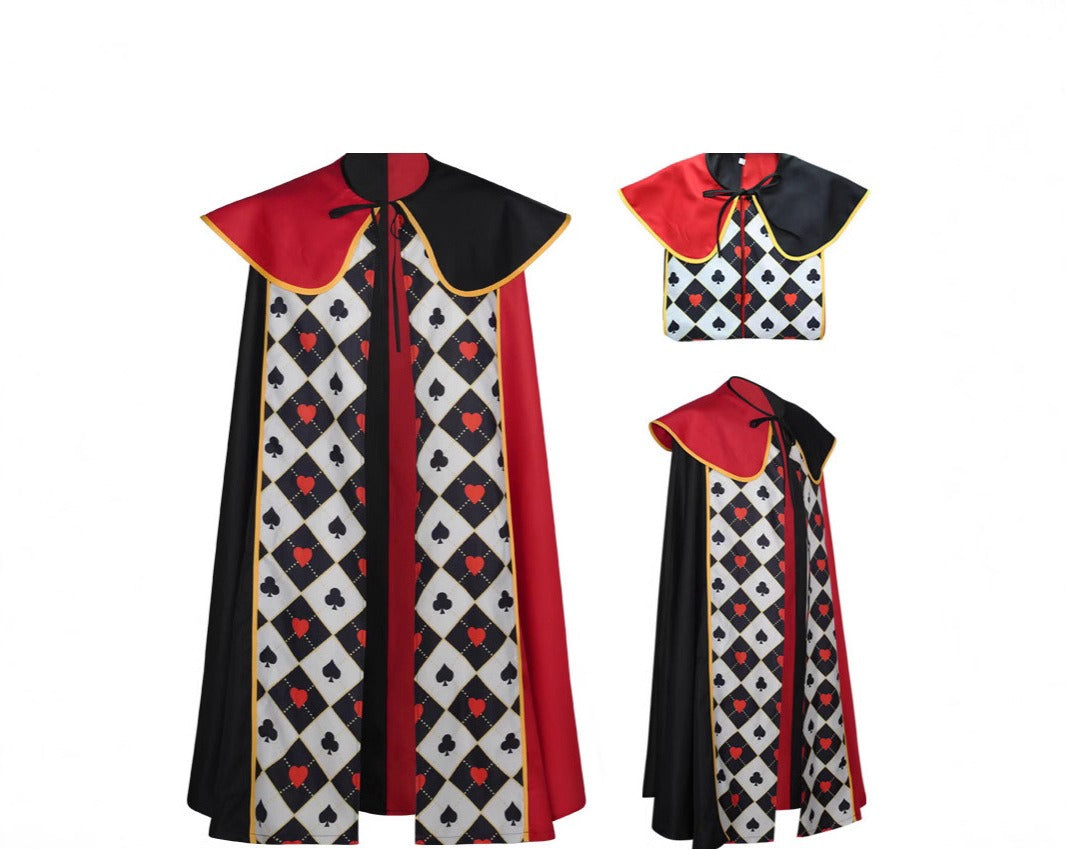 Queen of Hearts Red Cape Cloak