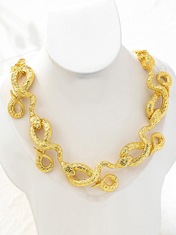 Geometric Snake Shape Necklaces Accessories