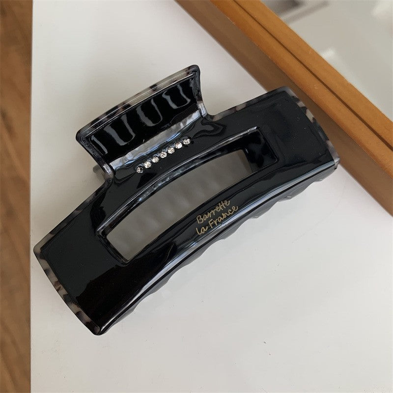 Vintage Rhinestone Rectangular Hair Claw Clip