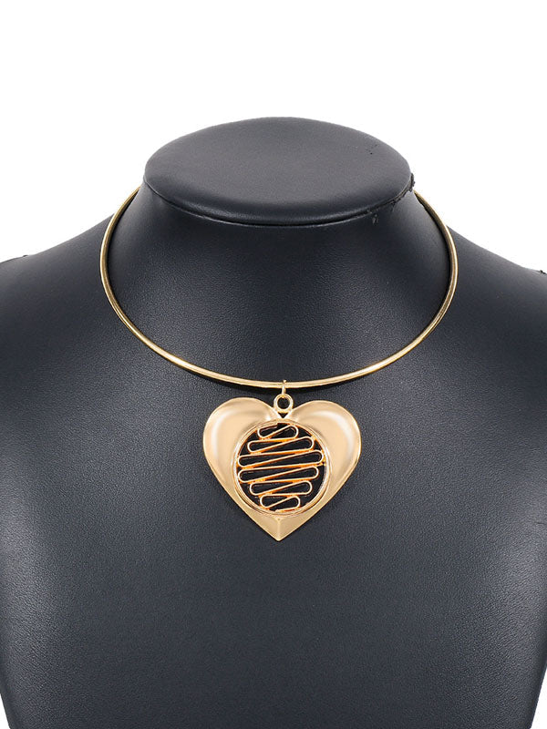 Heart Shape Hollow Necklaces Accessories