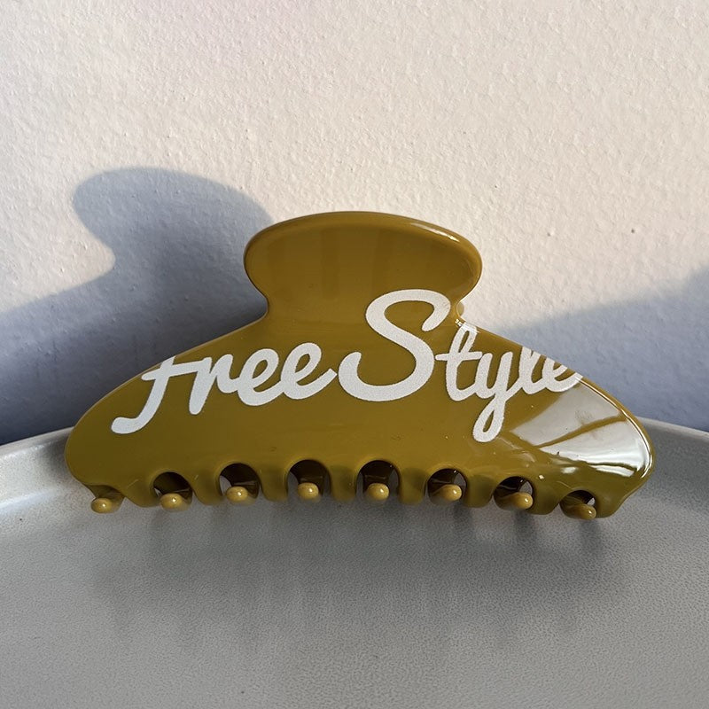 Letter Printed Daily Hair Claw Clip