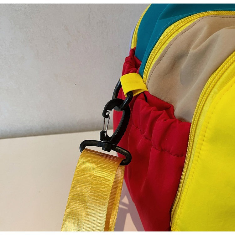 Oxford Color-Block Travel Tote