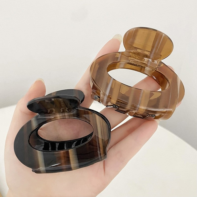 Hollowed-Out Oval Hair Claw Clip