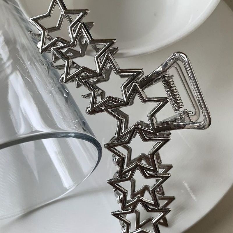 Chic Metal Star Heart Hair Claw Clip