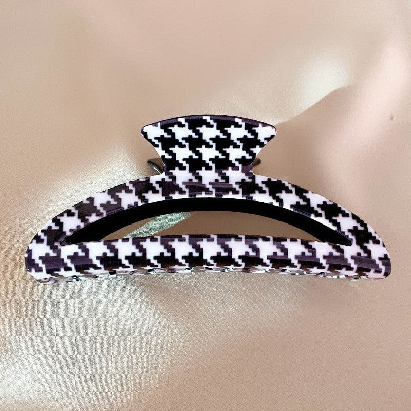 Fashion Checkerboard Houndstooth Hair Claw Clip