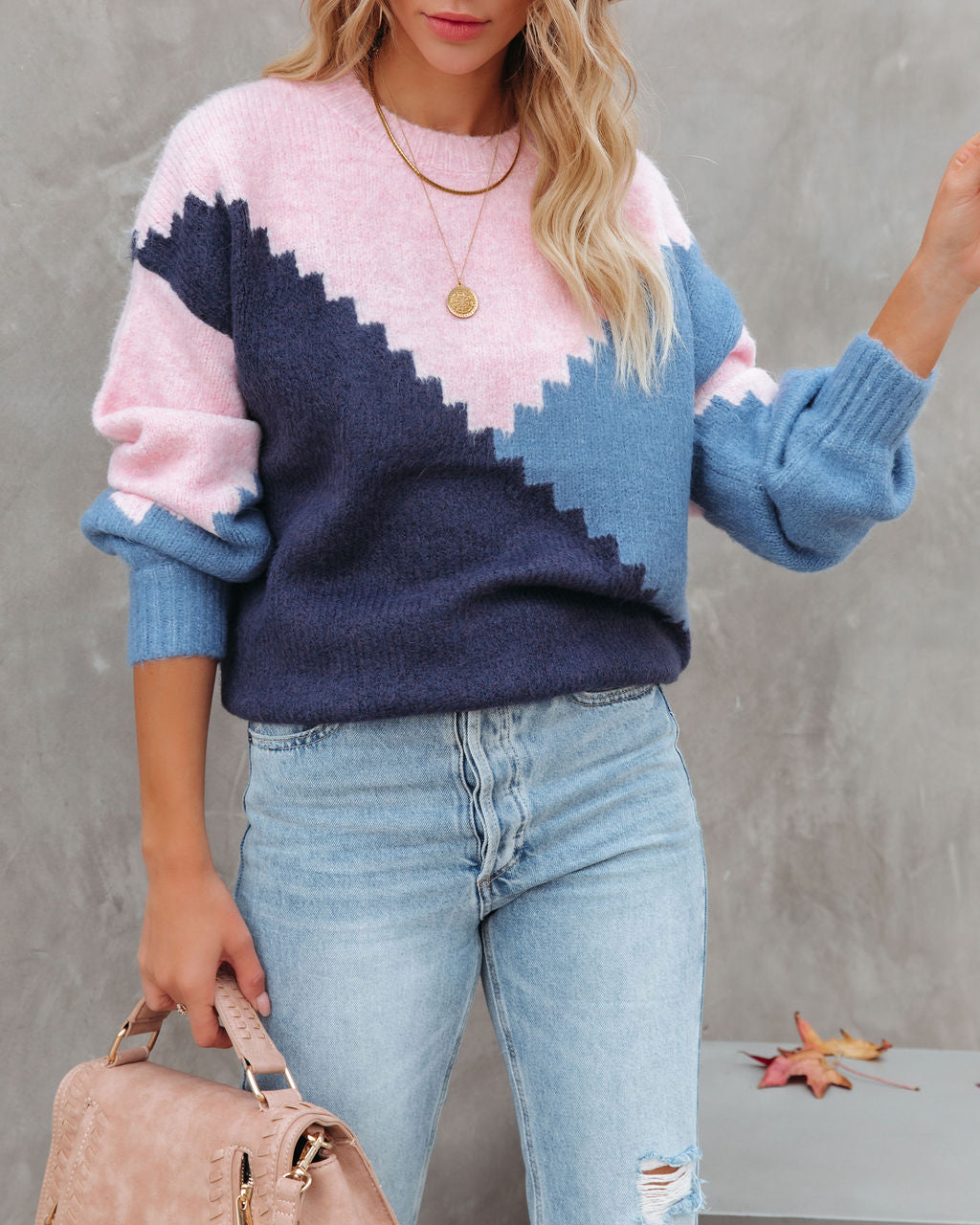 Festive Times Knit Sweater - Navy