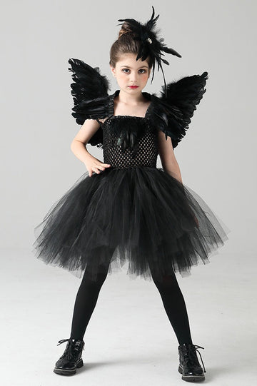Black Swan Dress Kid Halloween Costume