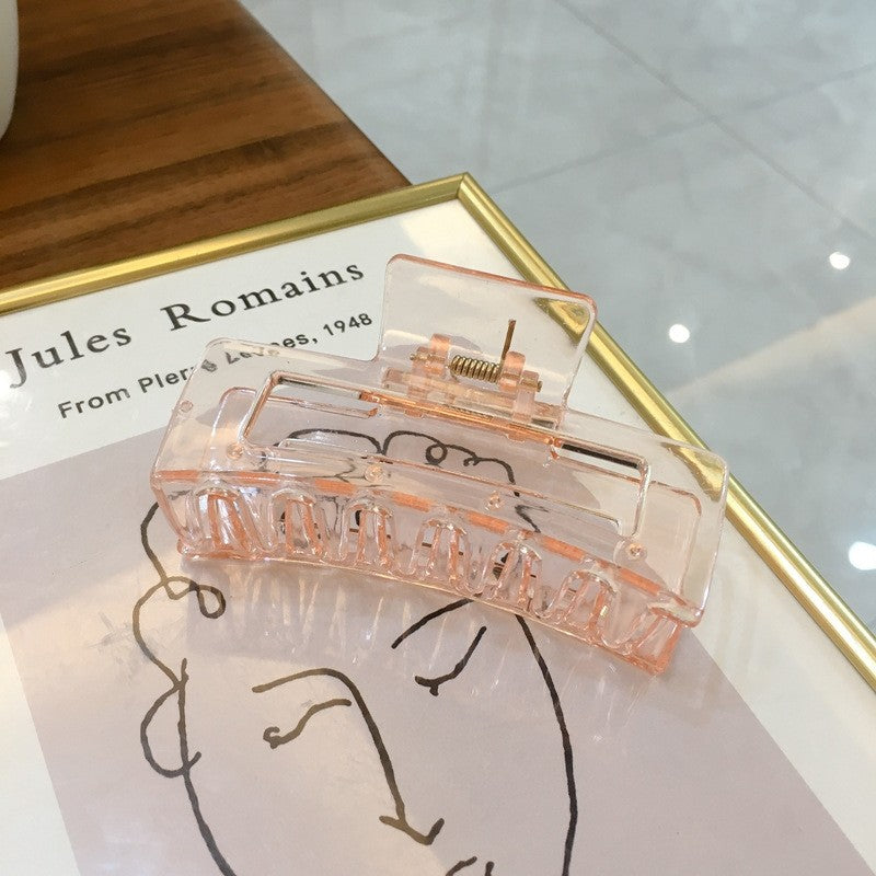 Solid Color Jelly Color Simple Claw Clip