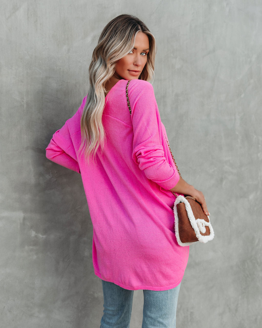 First To Know Cotton Blend Sweater - Pink