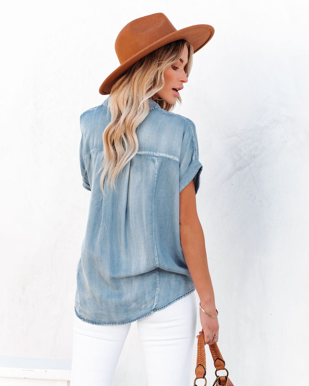 Flint Relaxed Chambray Top