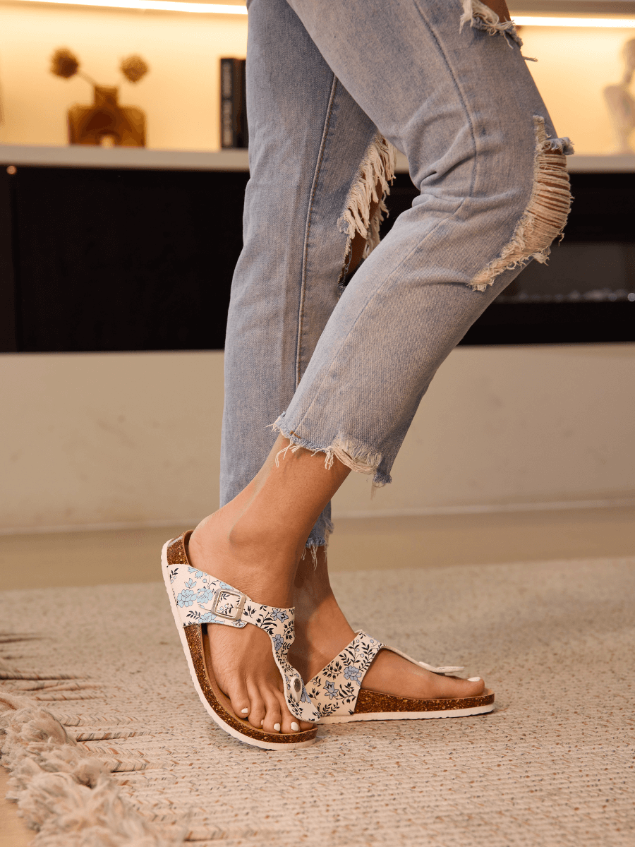 T-Strap Footbed Sandal - Floral