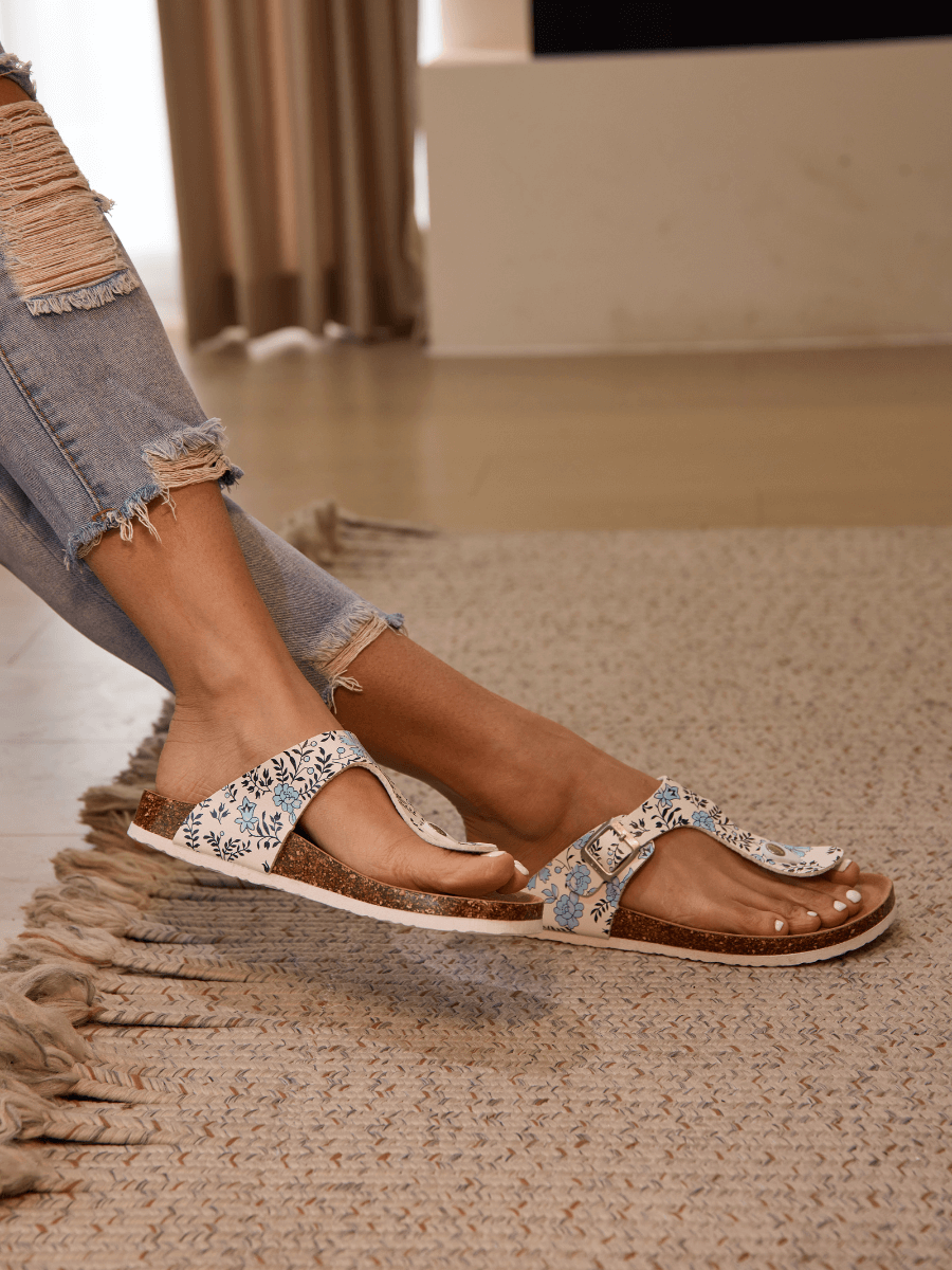 T-Strap Footbed Sandal - Floral