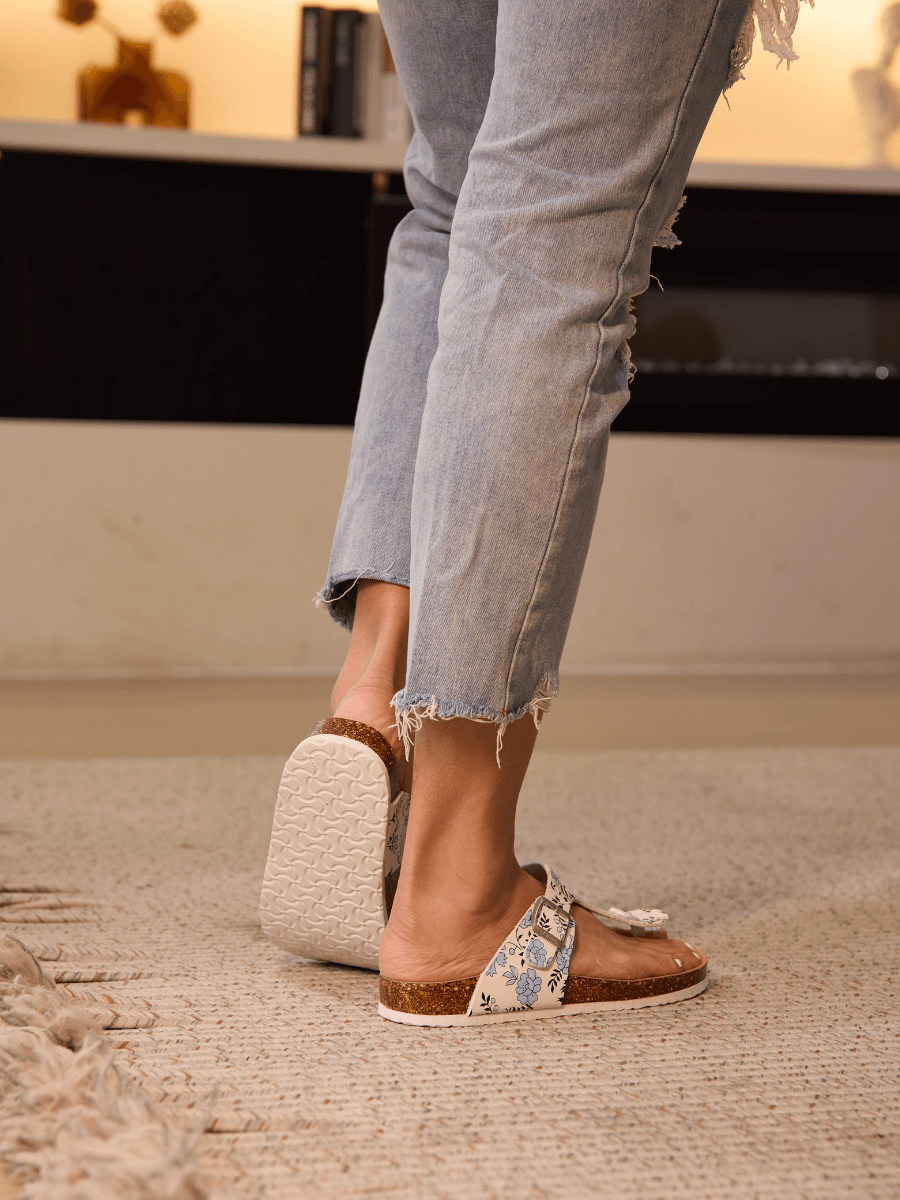 T-Strap Footbed Sandal - Floral