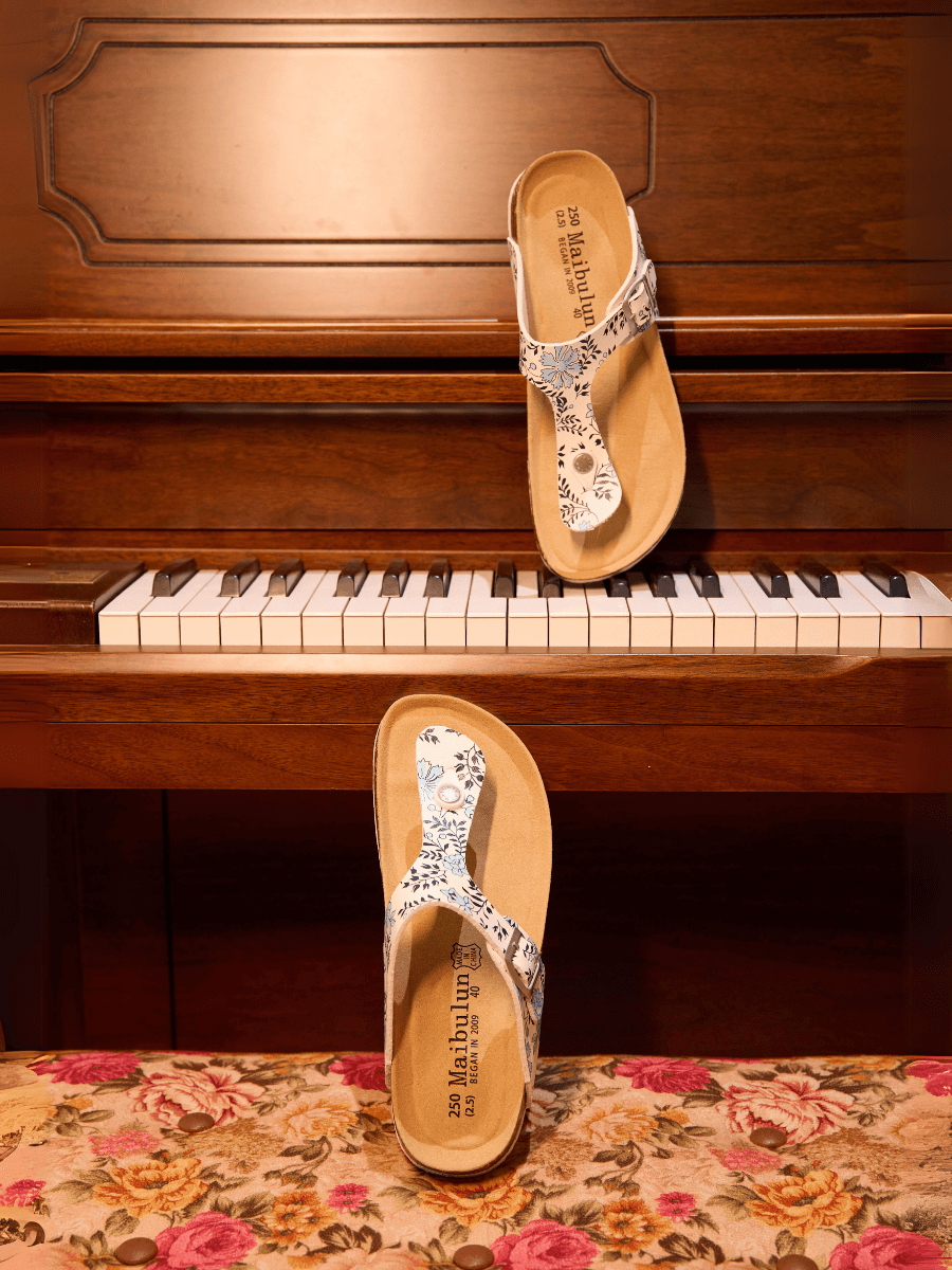 T-Strap Footbed Sandal - Floral