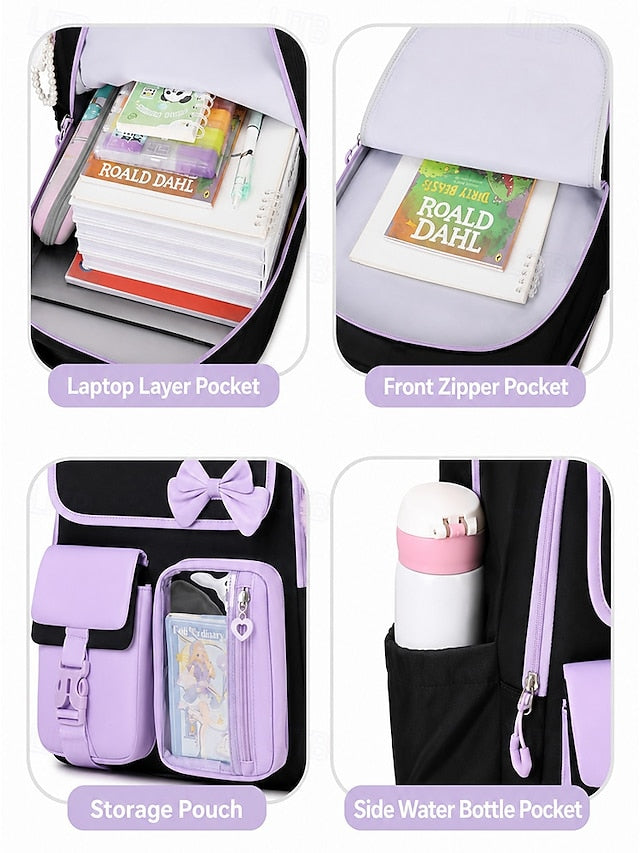 Girls' 3-Piece School Backpack Set