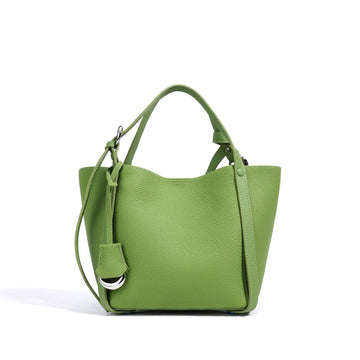 Genuine Leather Large Capacity Women's Bucket Handbag