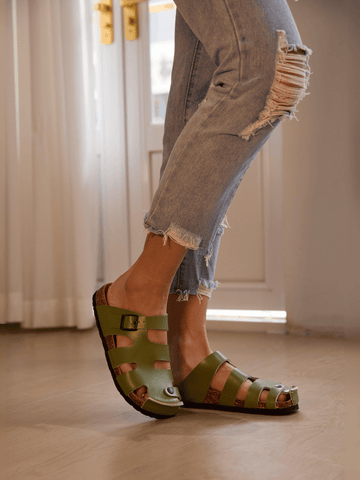 Summer Picnic Cut-Out Clog - Green