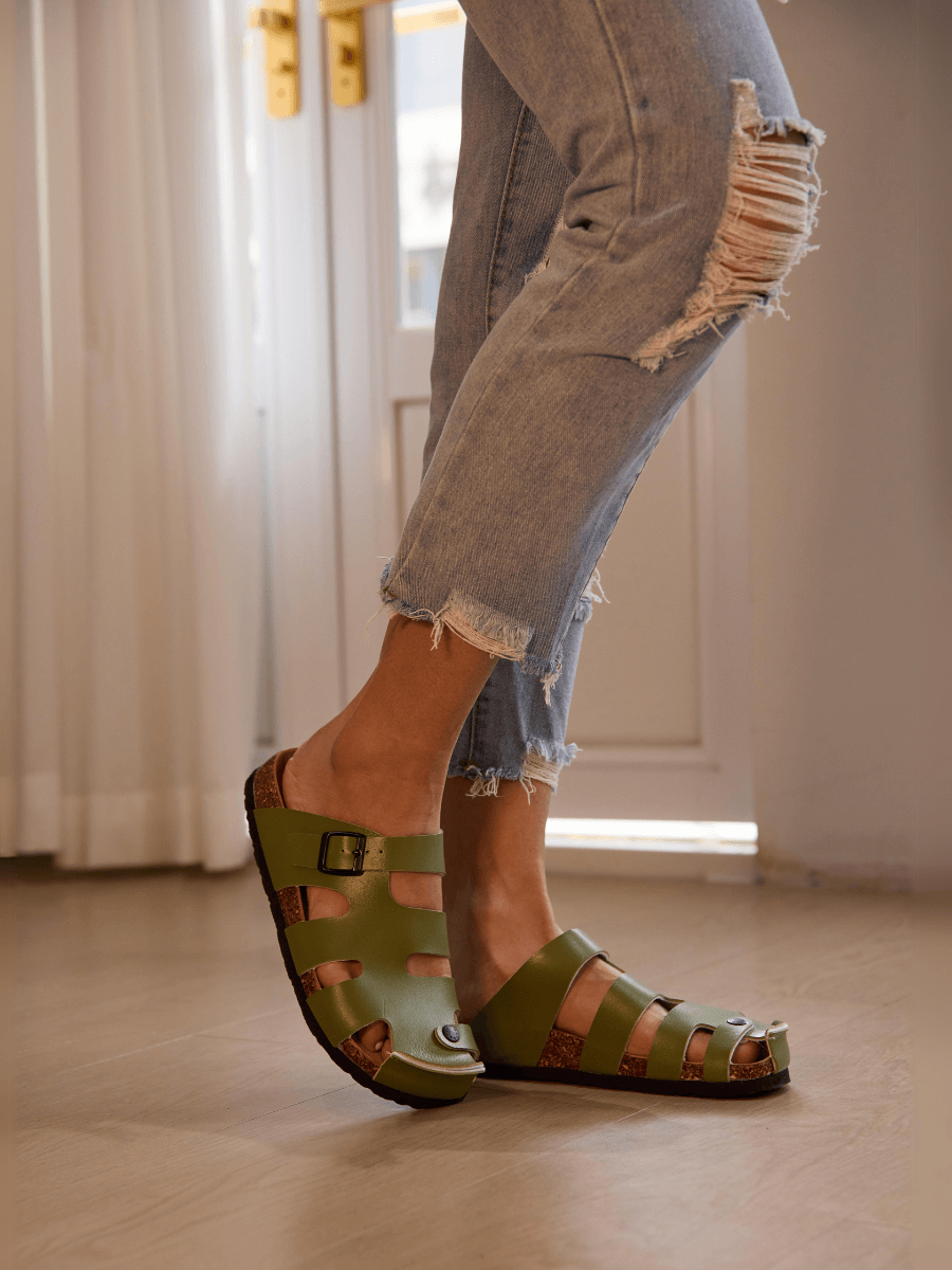 Summer Picnic Cut-Out Clog - Green