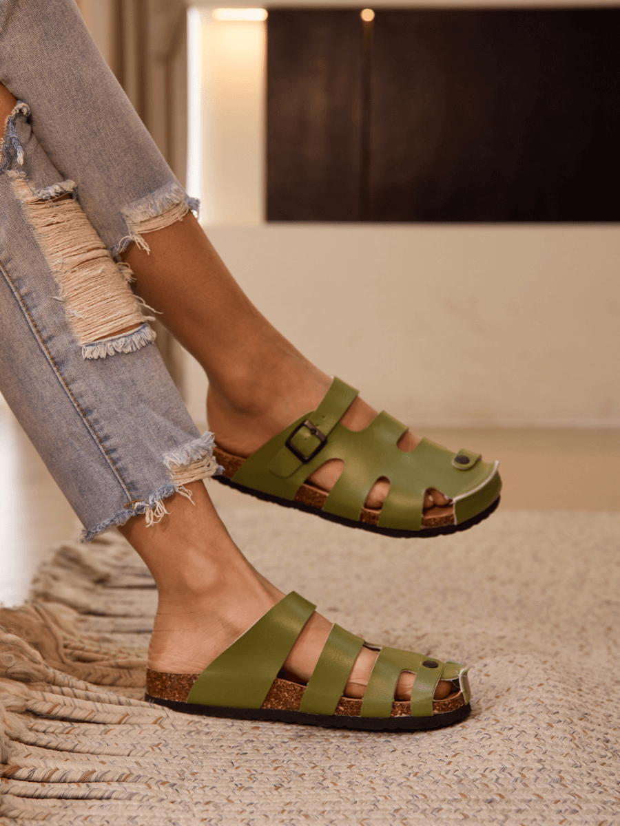 Summer Picnic Cut-Out Clog - Green