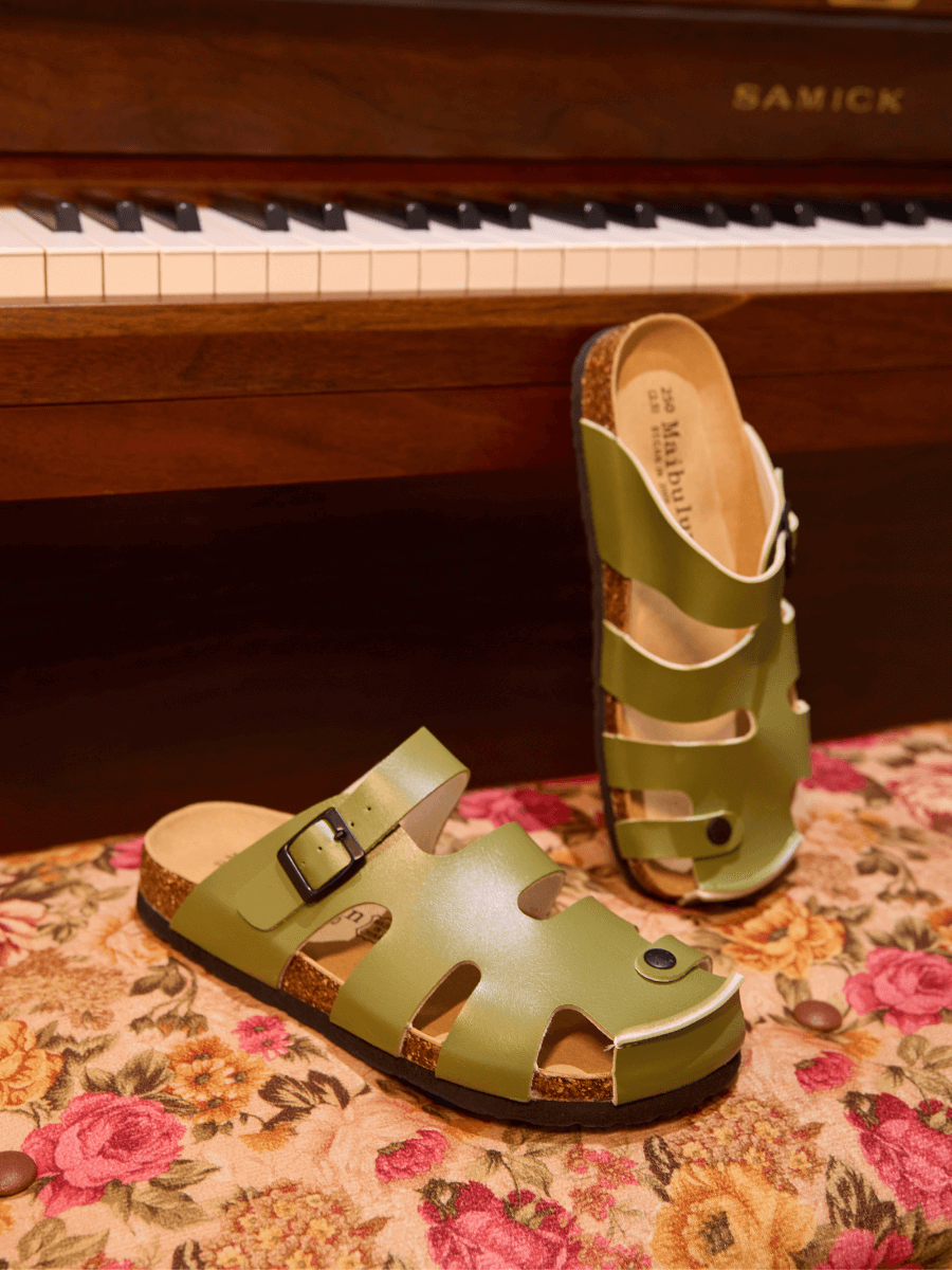 Summer Picnic Cut-Out Clog - Green