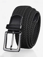Men's Elastic Woven Braided Belt