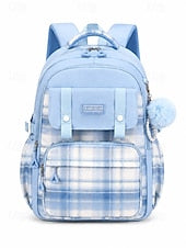 Girls Plaid Backpack for School